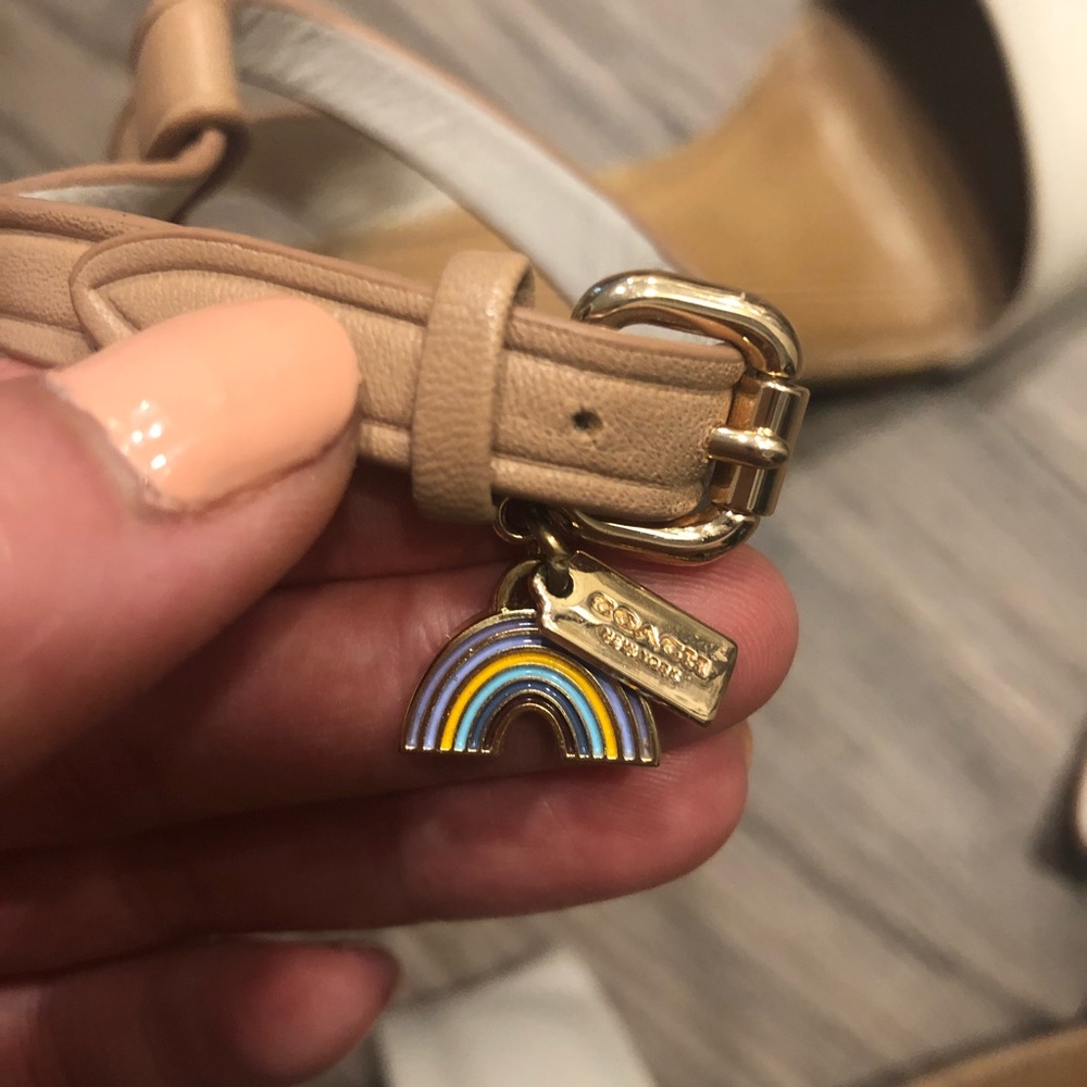 Coach white cream heel sandals - Picture 2 of 3